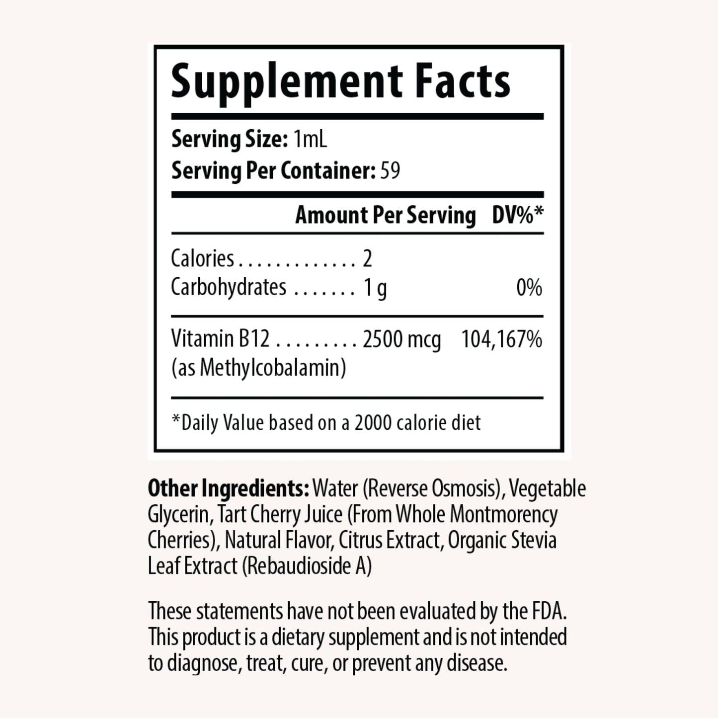 Gotas sublinguales vitamina B12 para energía y memoria