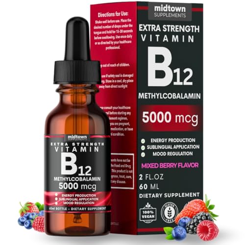 Gotas sublinguales de vitamina B12 Midtown Supplements