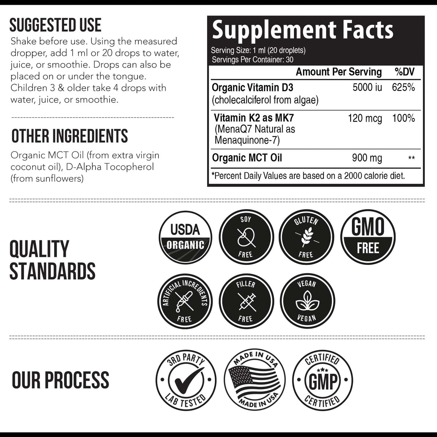 Gotas sublinguales vitamina D3 + K2 Plant-D3 alta absorción
