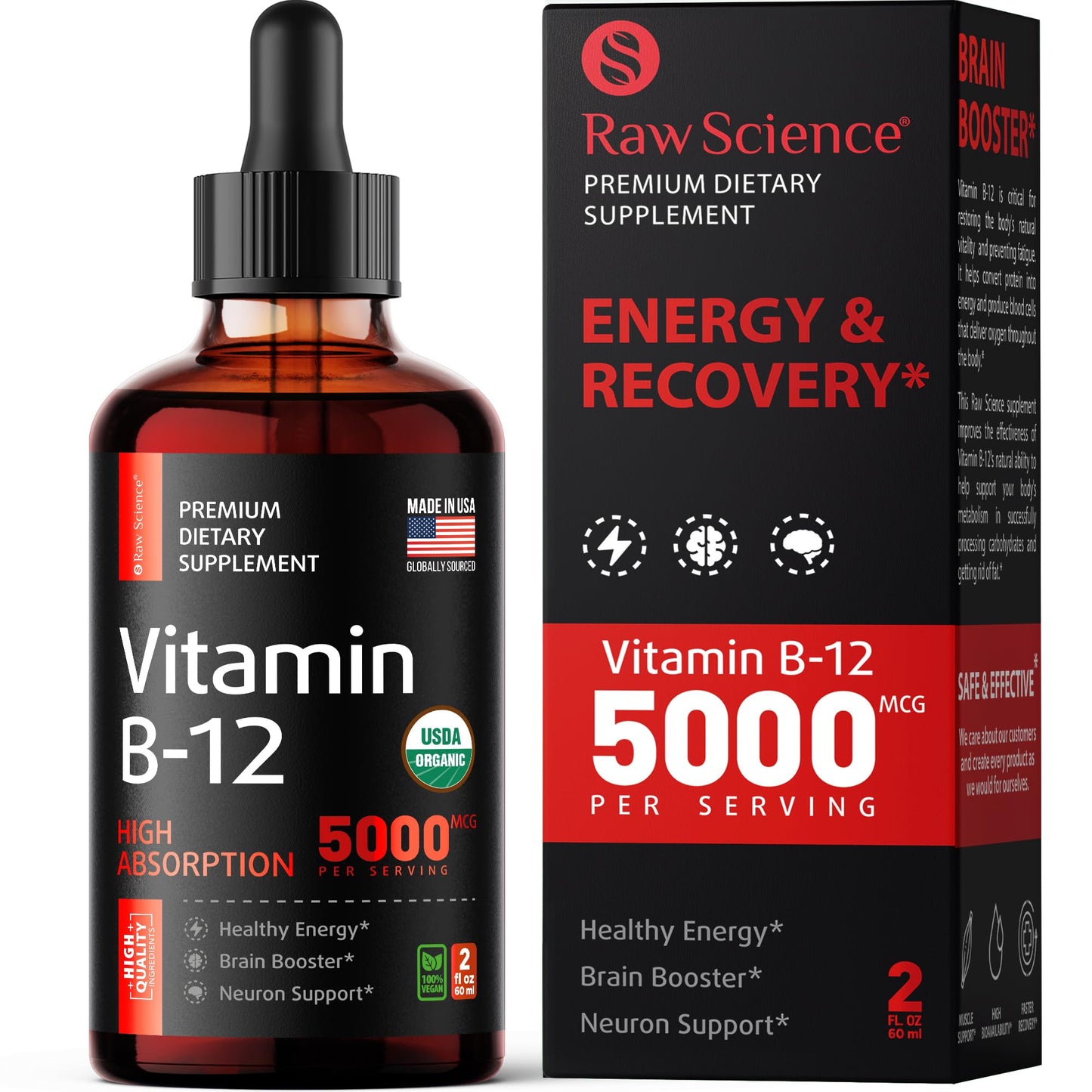 Gotas de vitamina B12 líquidas para energía