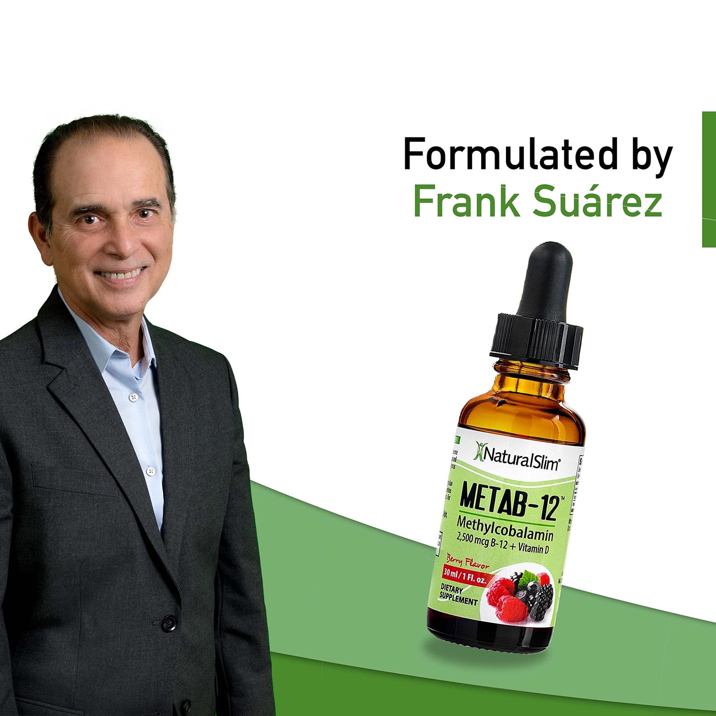Gotas de vitamina B12 NaturalSlim Metab-12 sabor baya