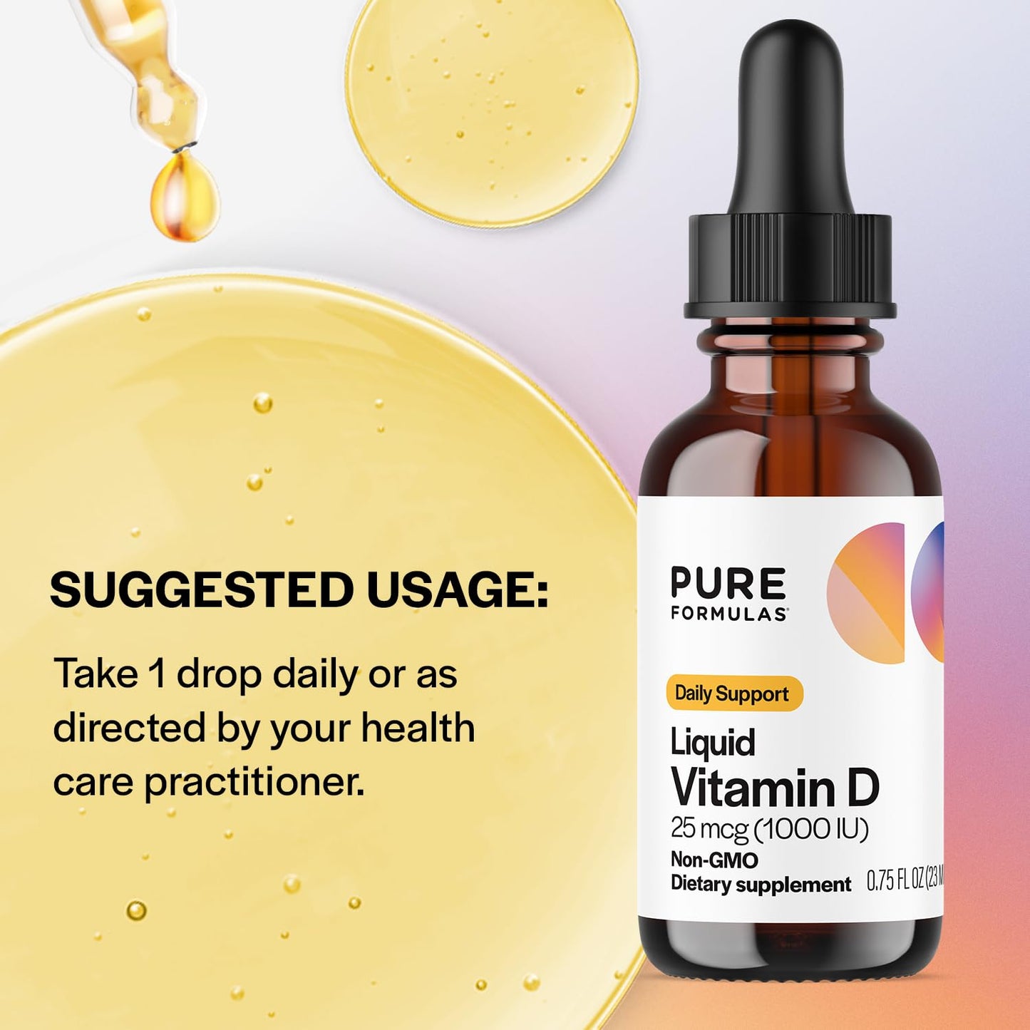 Gotas vitamina d3 PureFormulas en gotero