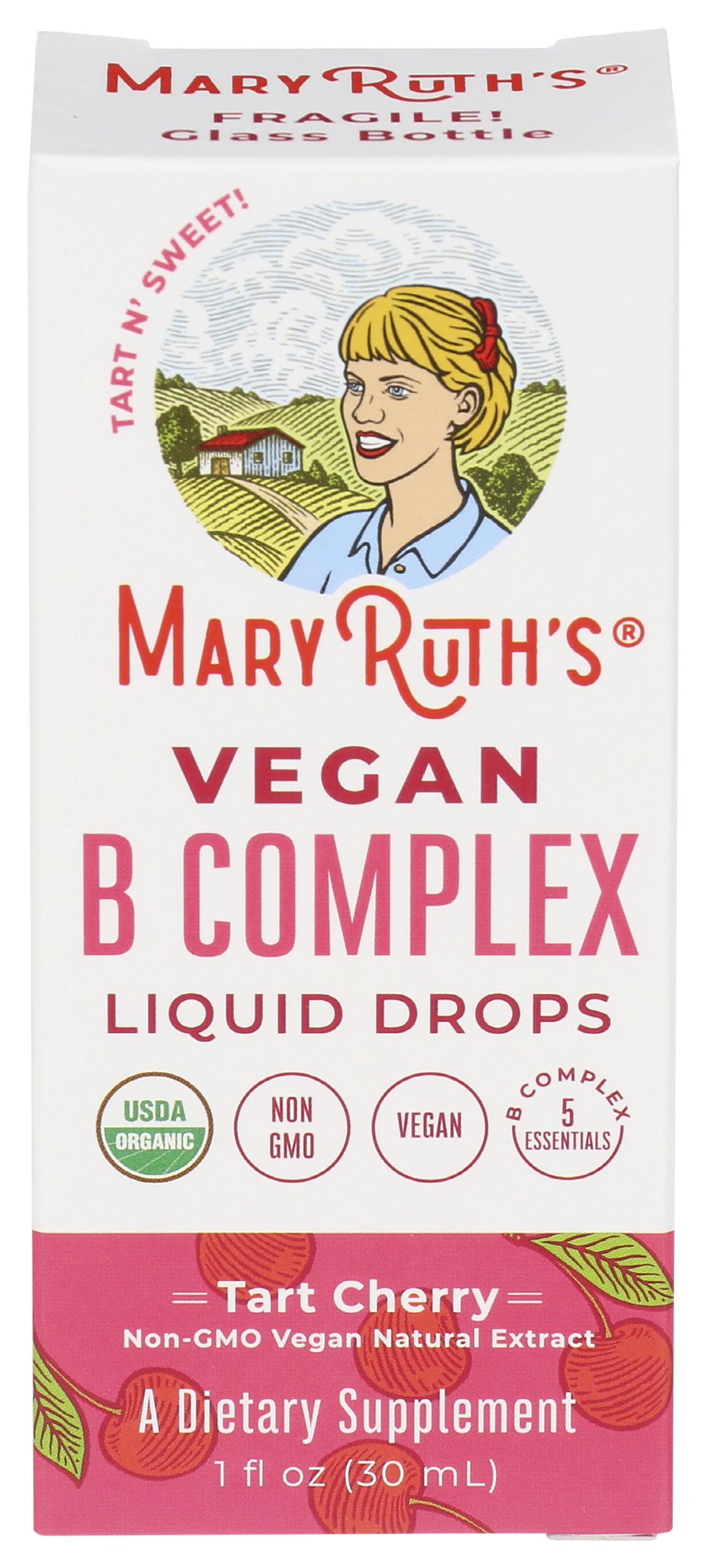 Gotas vitaminas B complejas orgánicas Mary Ruth 1 onza