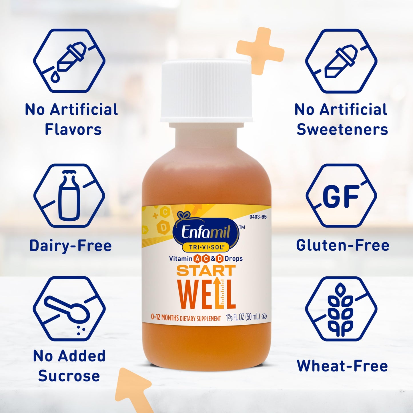 Gotero fácil de usar Enfamil vitaminas para bebés 50 ml