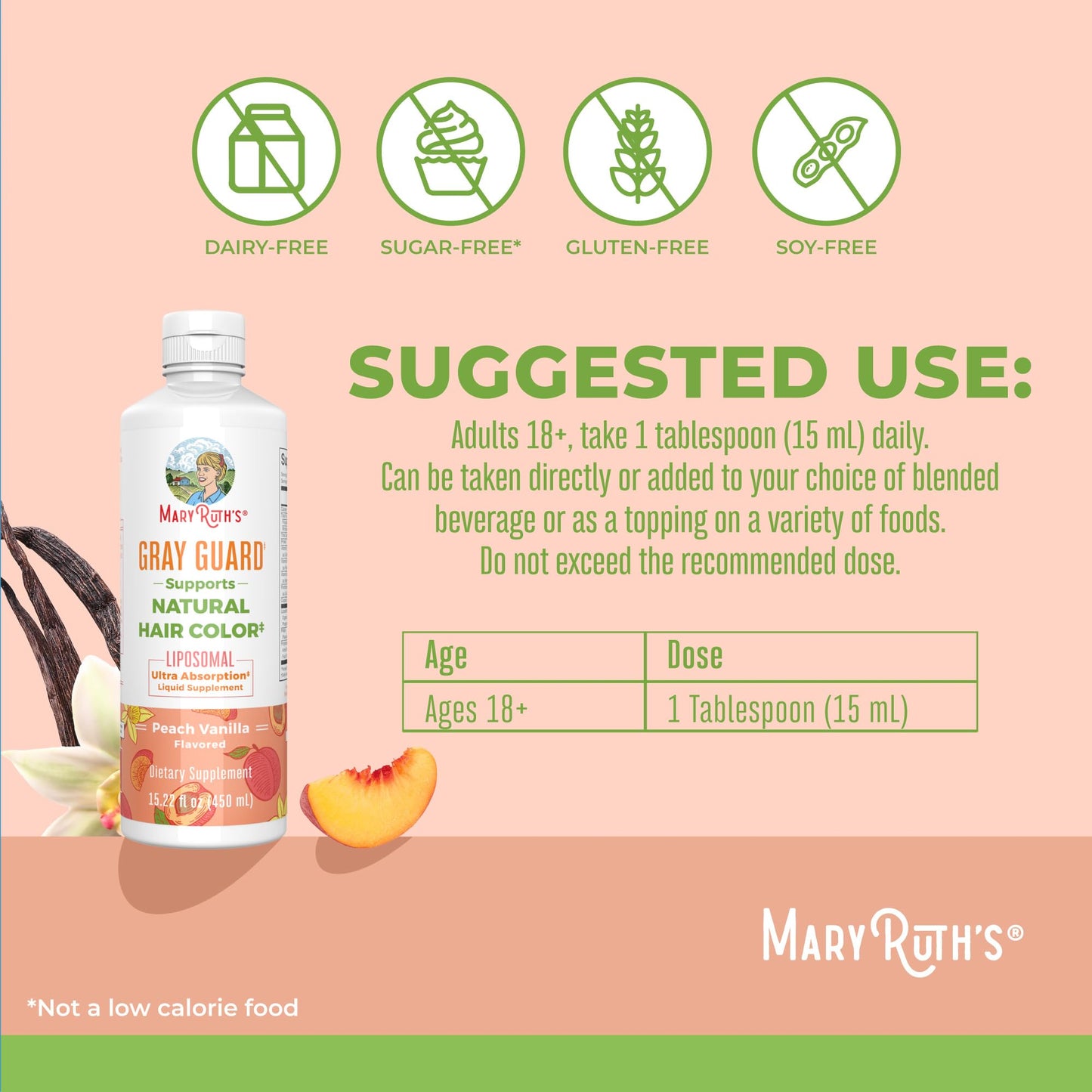 Gray Guard liposomal MaryRuth vitaminas b e y hierbas para cabello