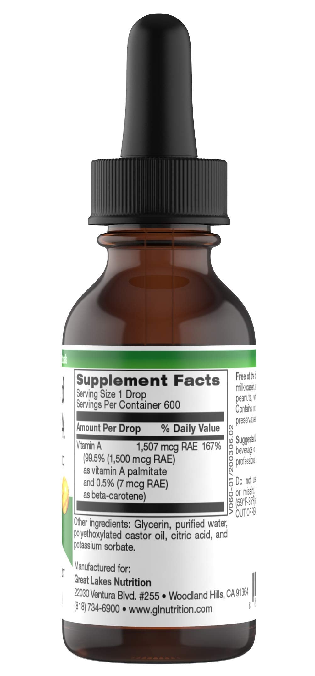 Great Lakes Nutrition gotas concentración alta vitamina A