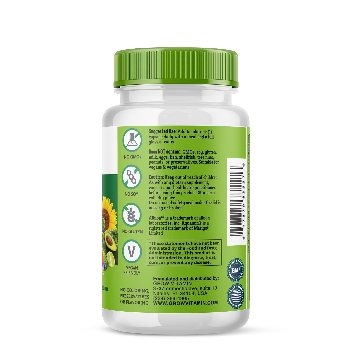 Grow vitamin multivitamínico diario con vitaminas activadas