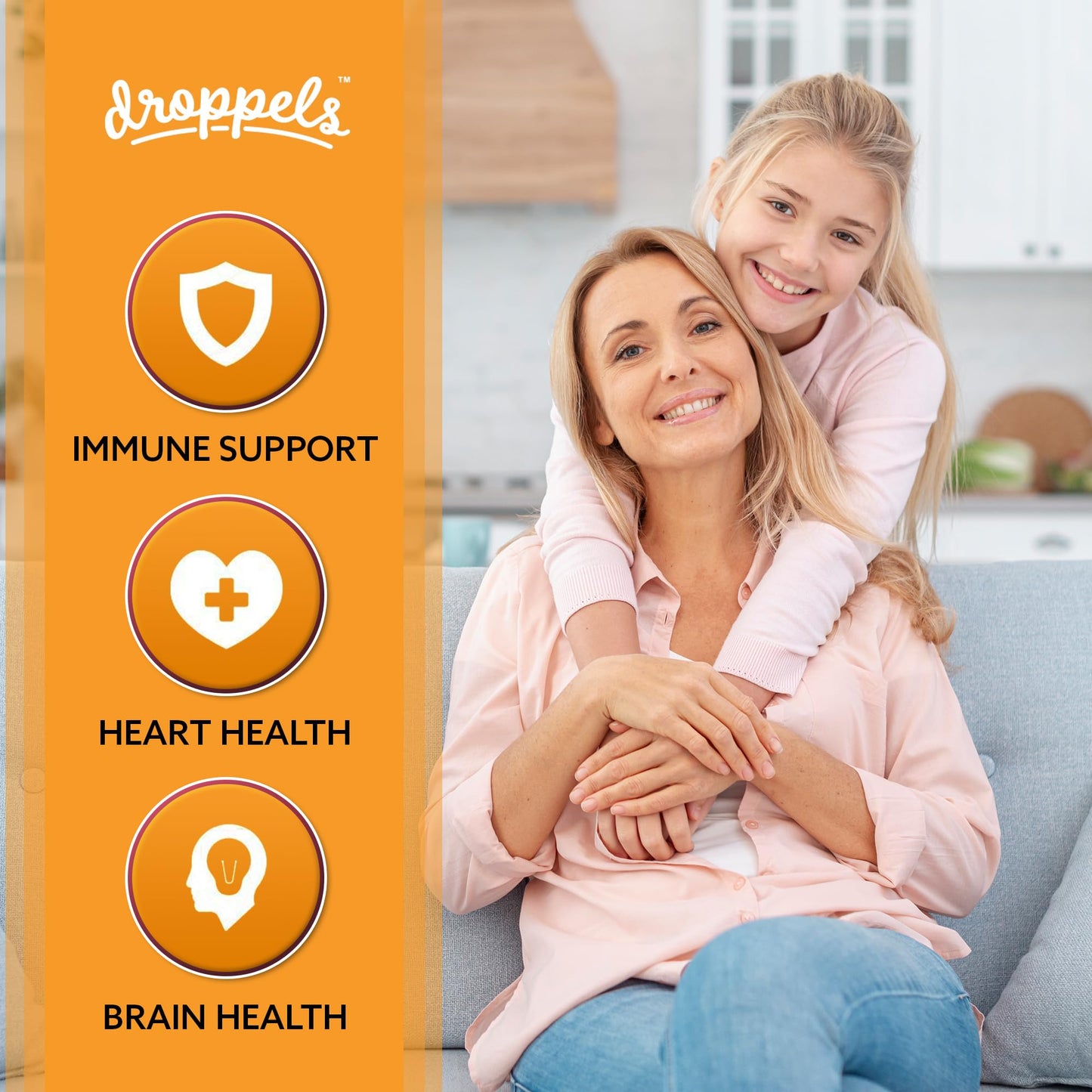 Gummies Droppels pectina vegetal libre de gelatina sabor mandarina