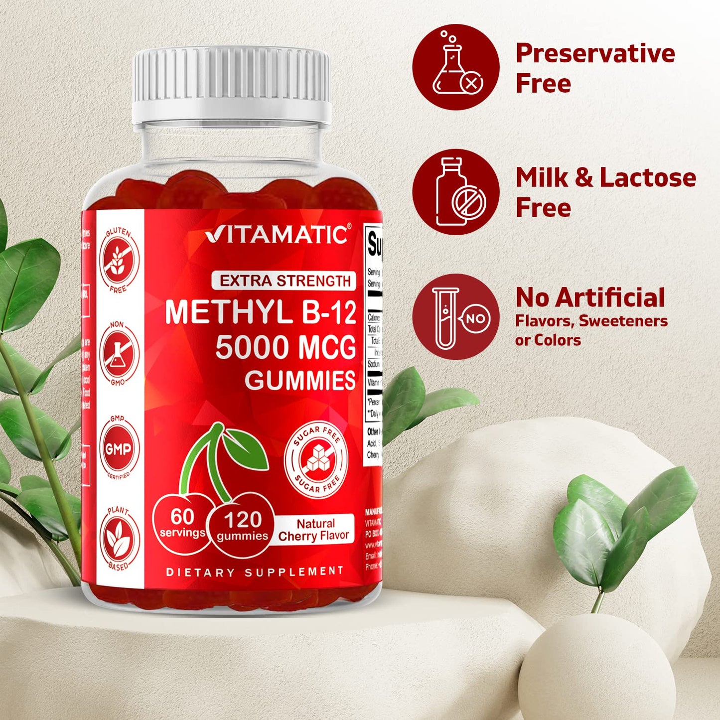 Gummies Vitamatic vitamina B12 soporte energía y nervios
