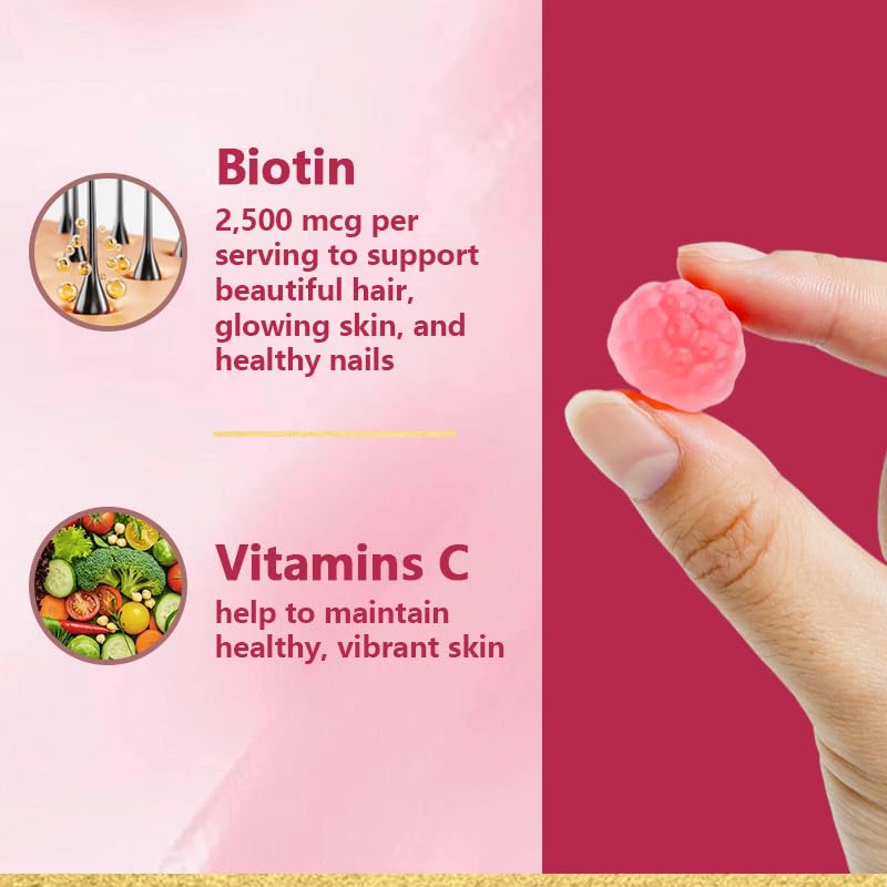 Suplemento gummy para cabello piel y uñas con queratina