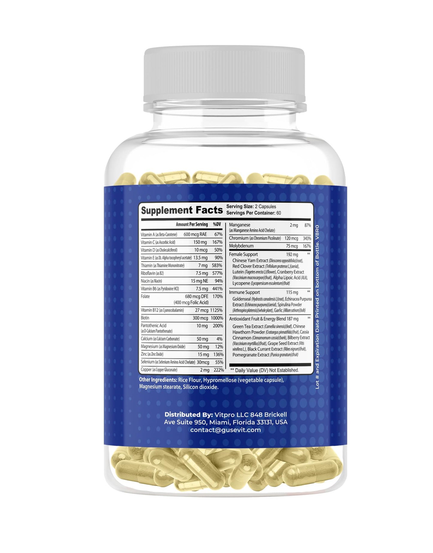 Suplemento multivitamínico GUSEVIT, soporte energético e inmunitario