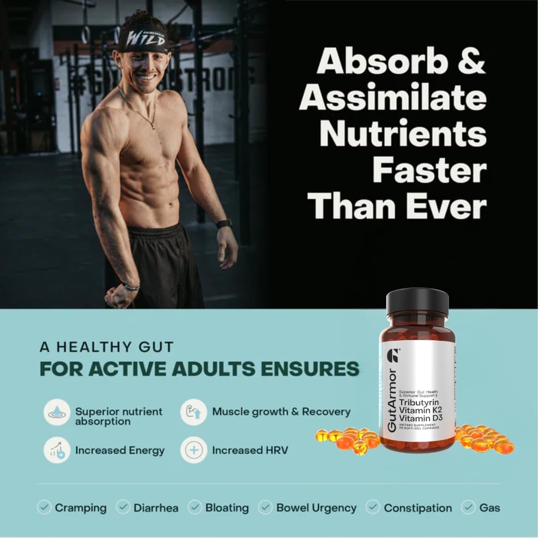 GutArmor cápsulas blandas con butirato y vitaminas D3 K2