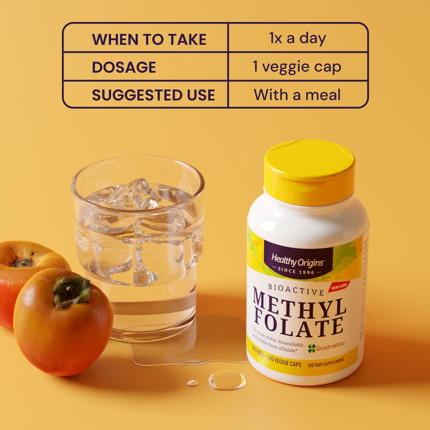 Healthy Origins Metilfolato suplemento para bienestar general