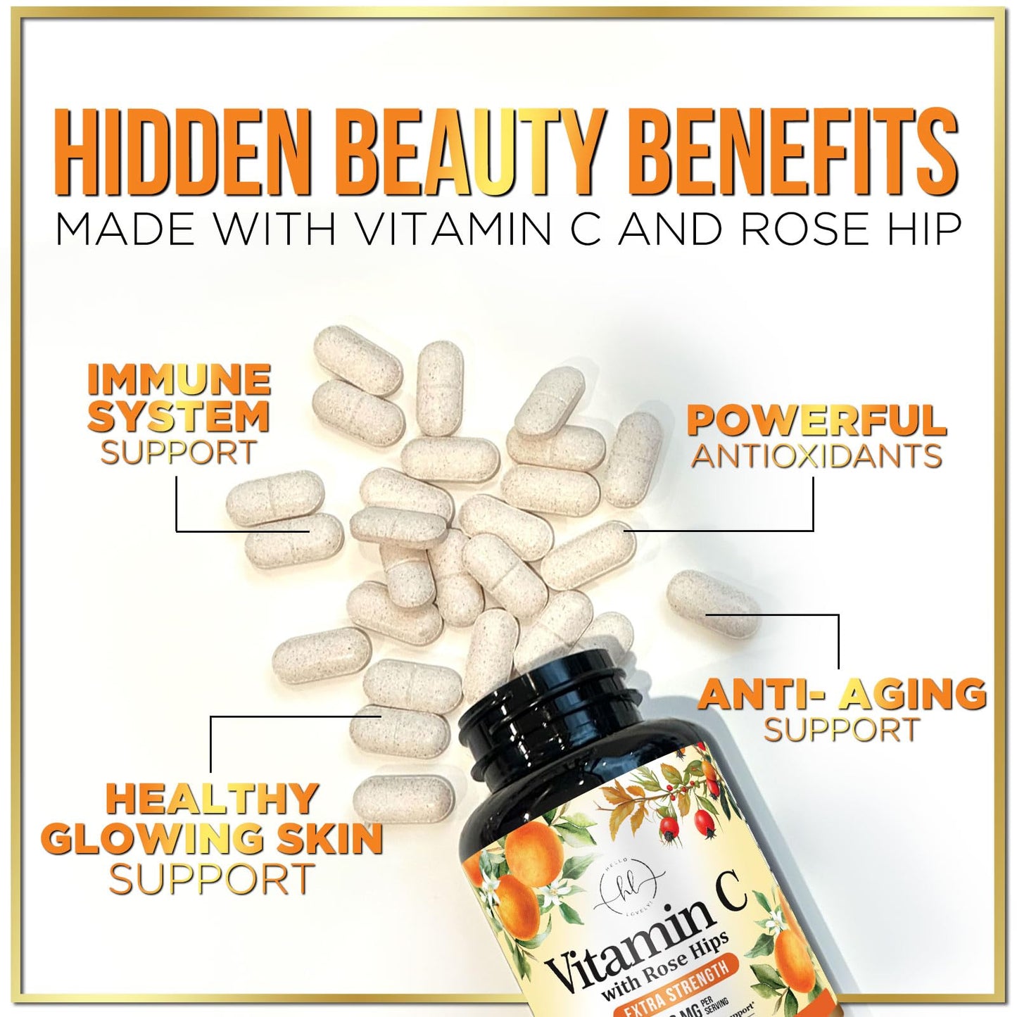 Hello Lovely! Vitamina C tabletas en envase