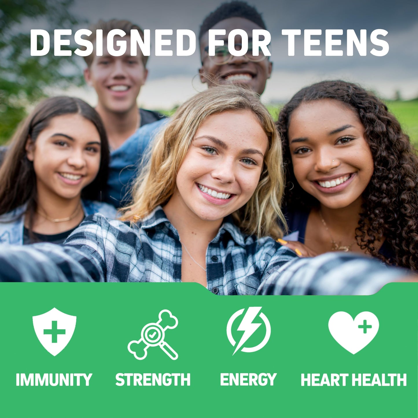 Beneficios de multivitamínico Herbtonics diario para adolescentes