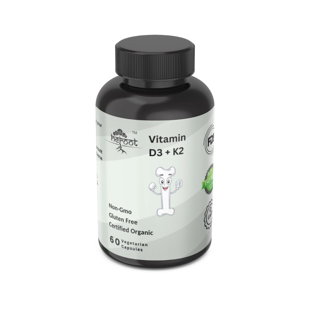 Heroot suplemento vitamina k2 y d3 extra fuerte mk7