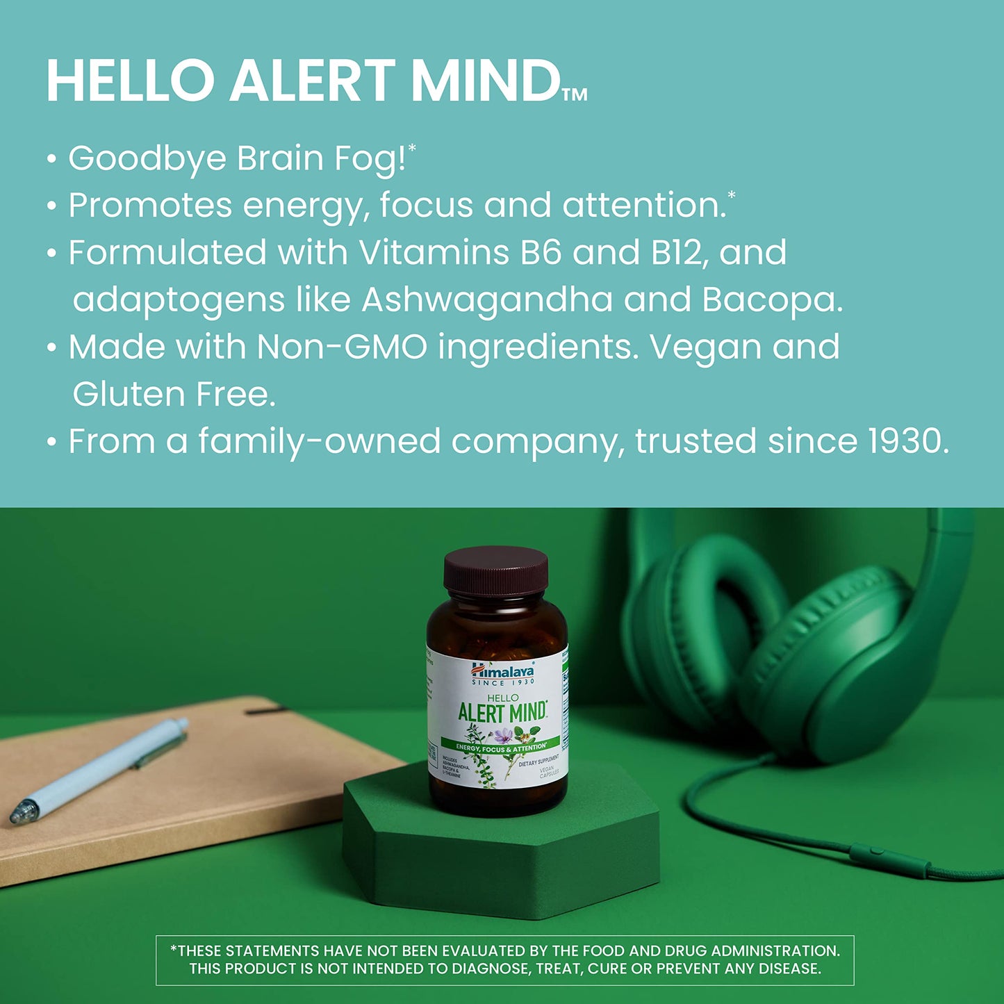 Cápsulas de Himalaya Hello Alert Mind detalle