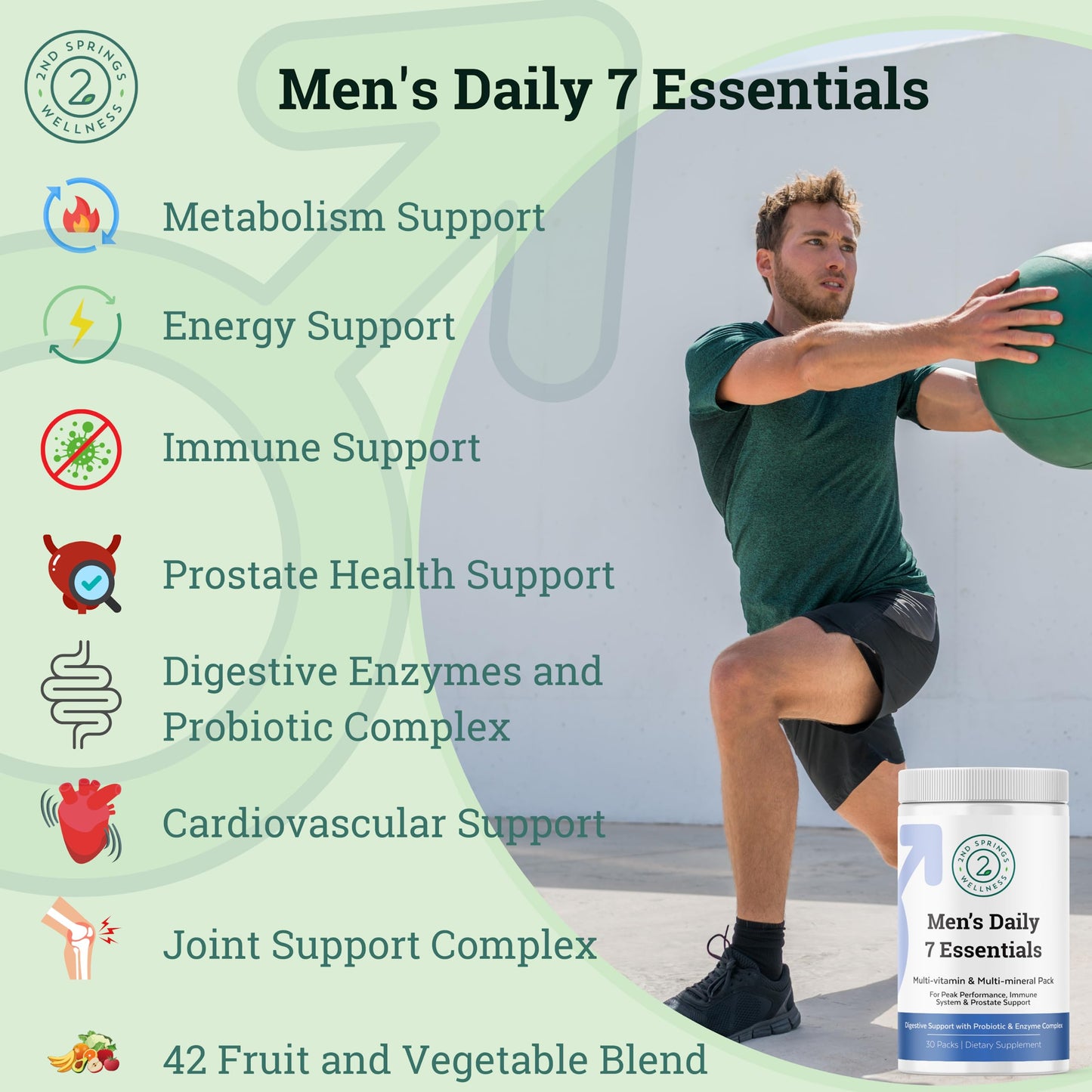 hombre ejercitándose bienestar multivitaminas