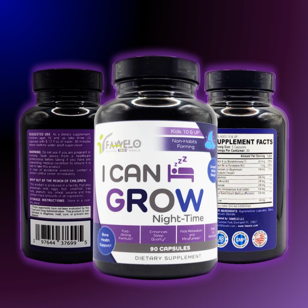 I Can Grow Night Time vitaminas para niños y adultos 90 cápsulas