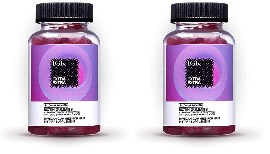 IGK gomitas biotina 10000mcg sabor fresa frasco rosa