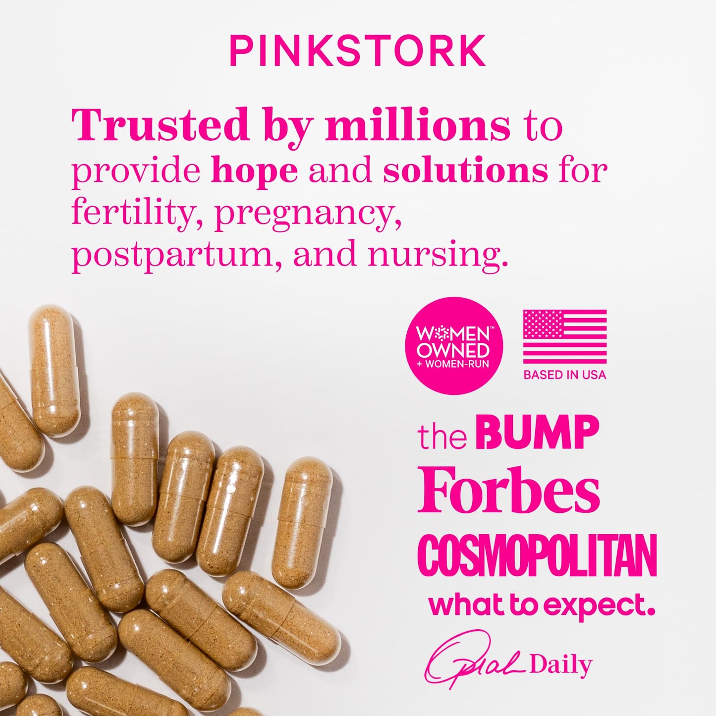 Imagen cápsulas suplemento Pink Stork fertilidad mujer