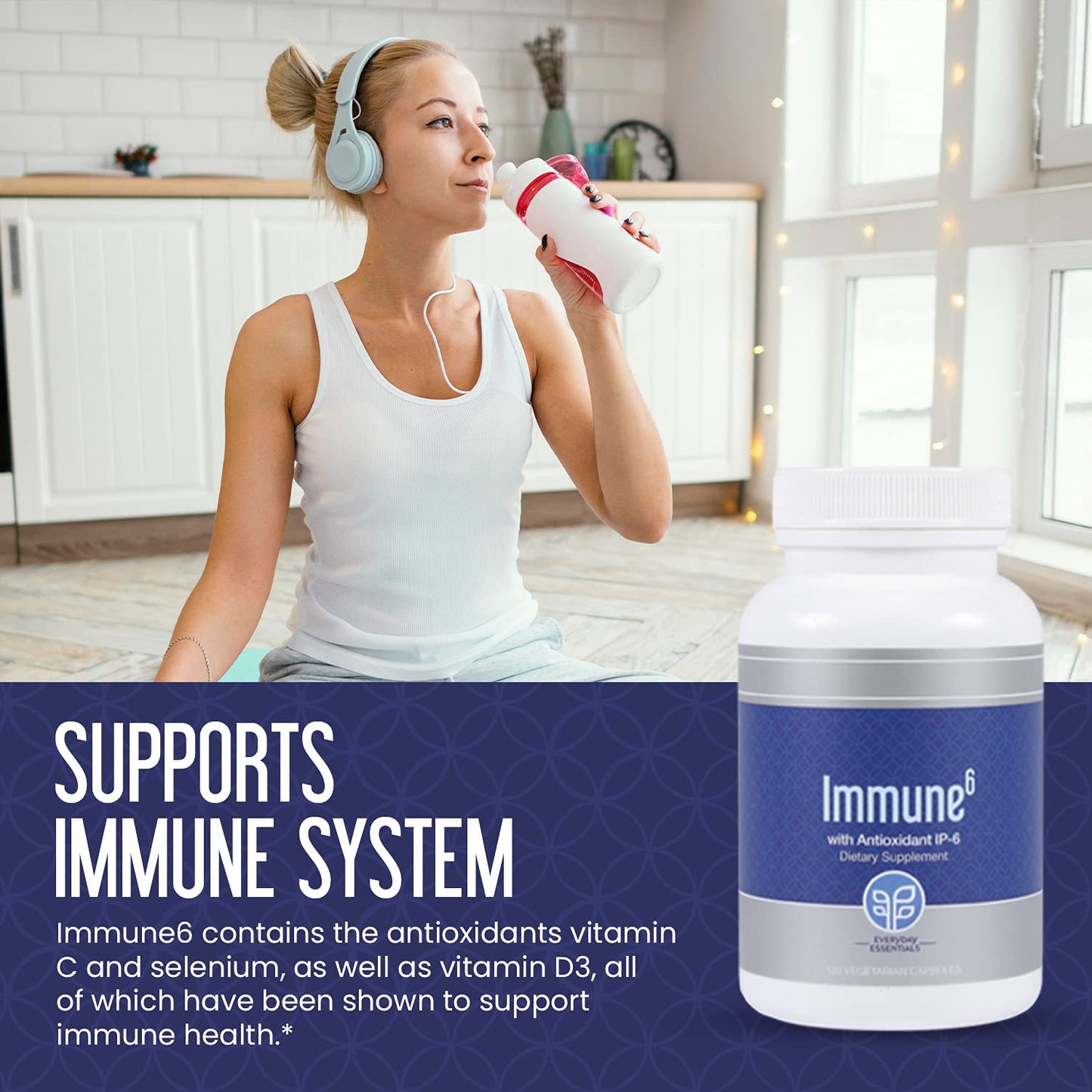 Immune6 antioxidante y multivitaminas en 120 cápsulas