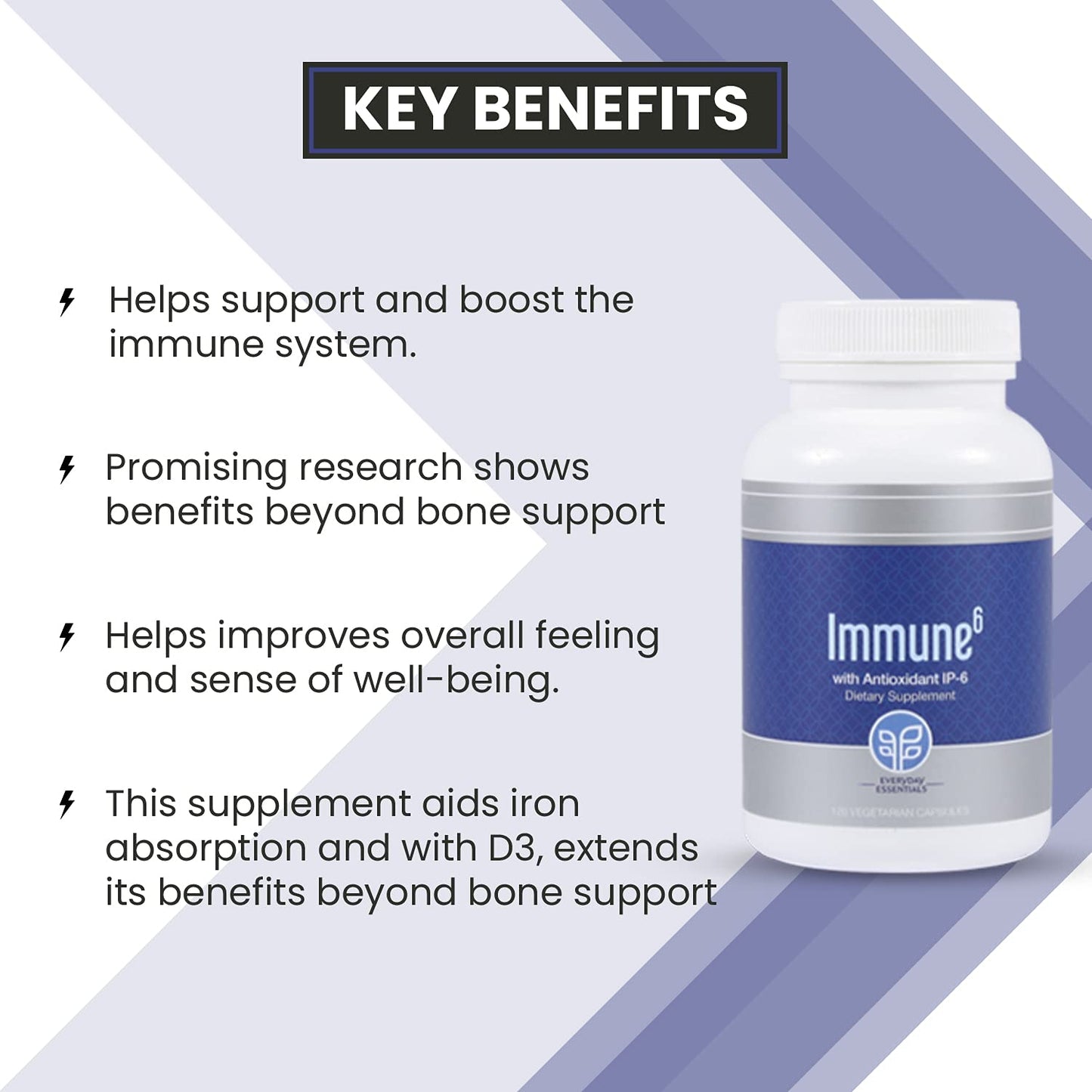 Immune6 cápsulas vegetarianas con vitaminas C y D3