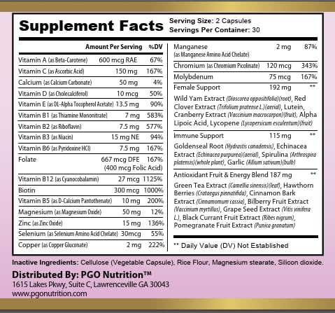 Indicaciones multivitaminas para mujeres