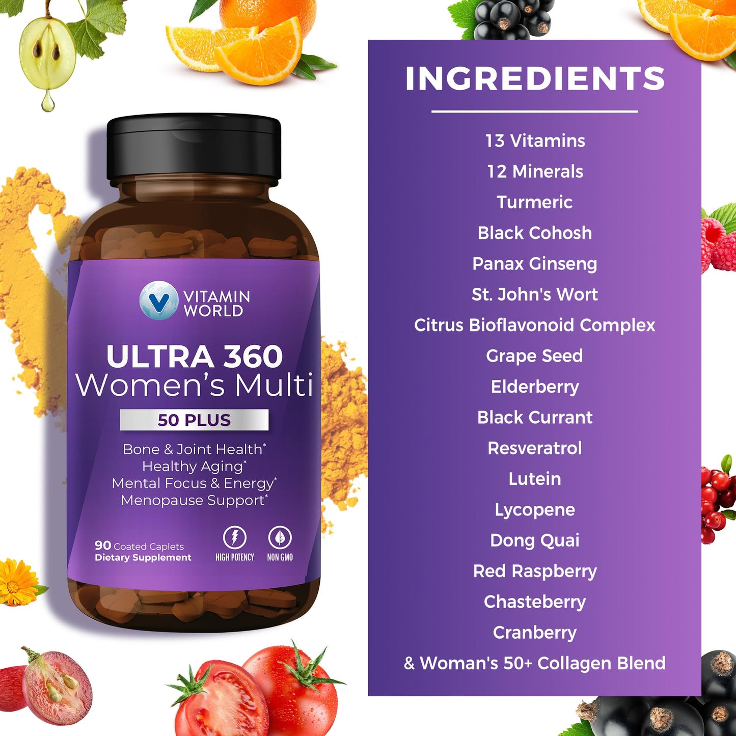 Infografía características multivitamínico Ultra 360
