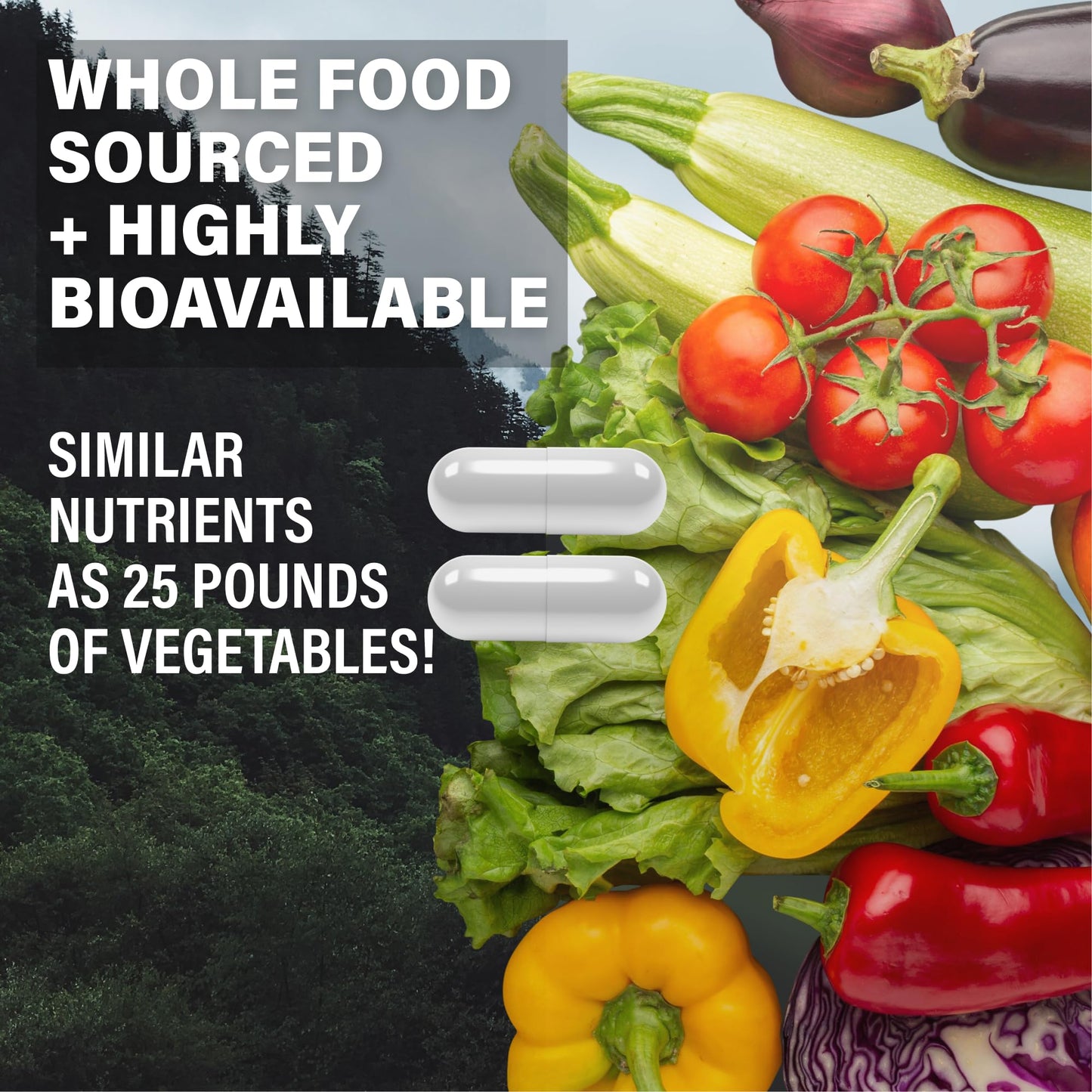 información nutricional cápsulas multivitamínicas wild