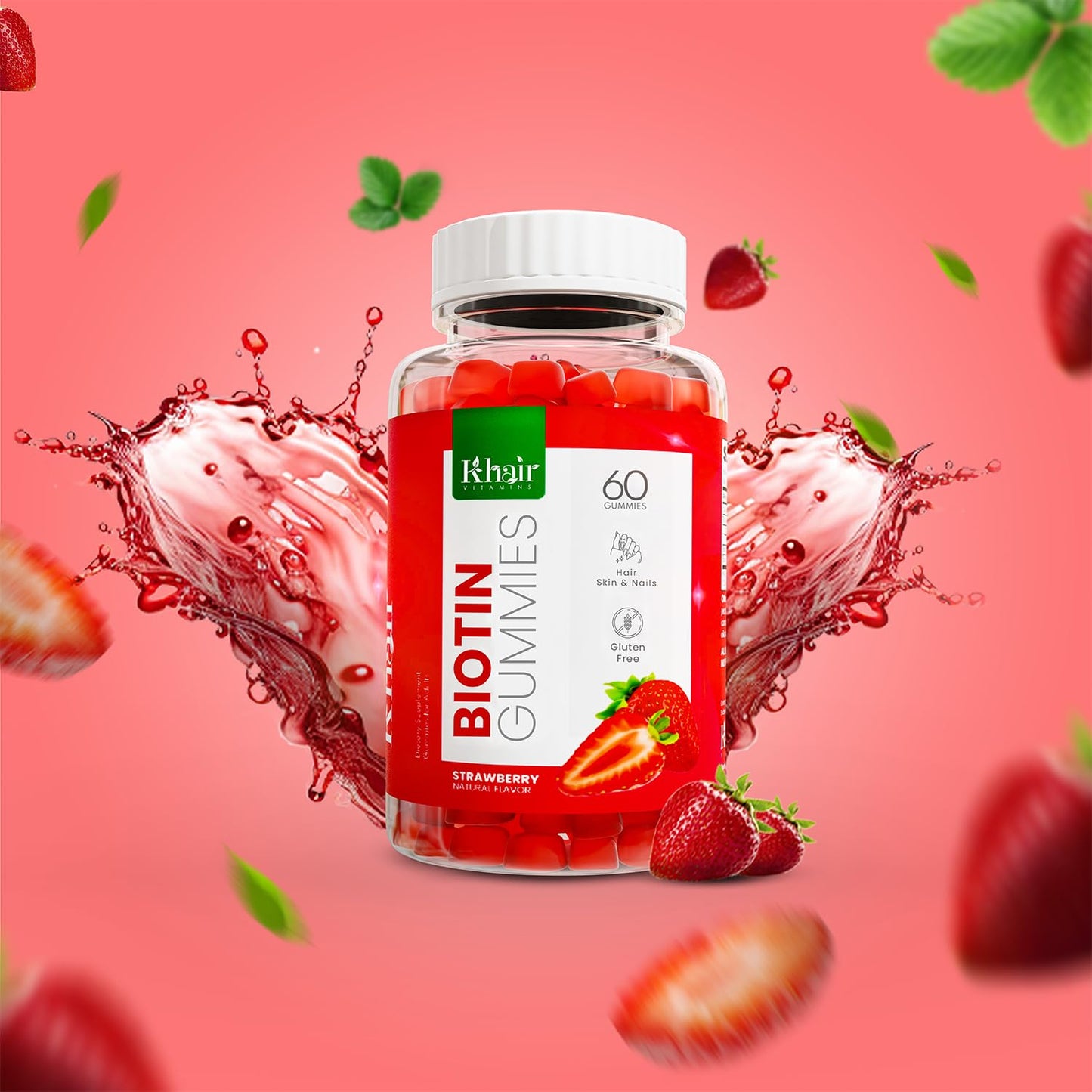 Información nutricional gominolas Khair biotina