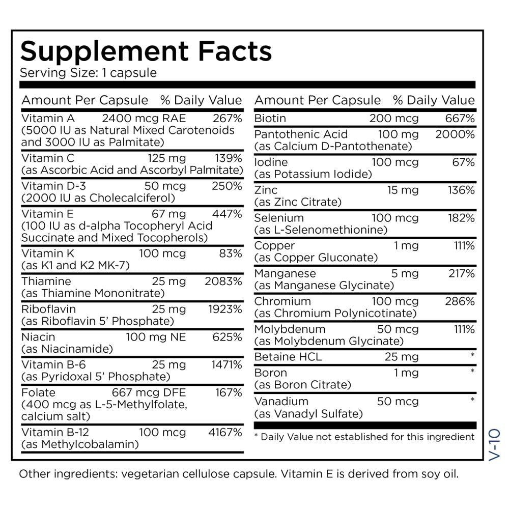 Información nutricional Metabolic Maintenance