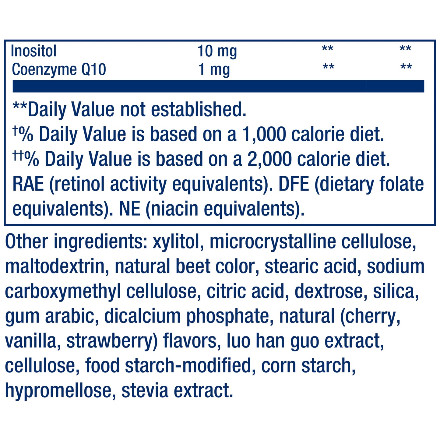 Información nutricional multivitaminas para niños