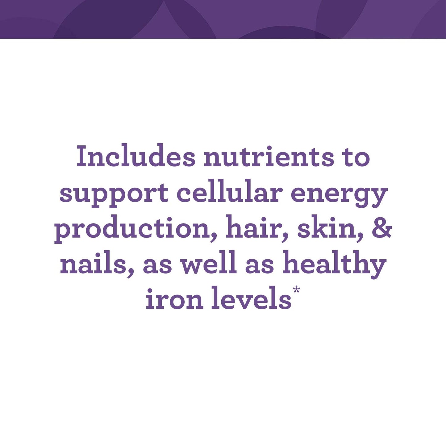 Información nutricional del multivitamínico para mujeres