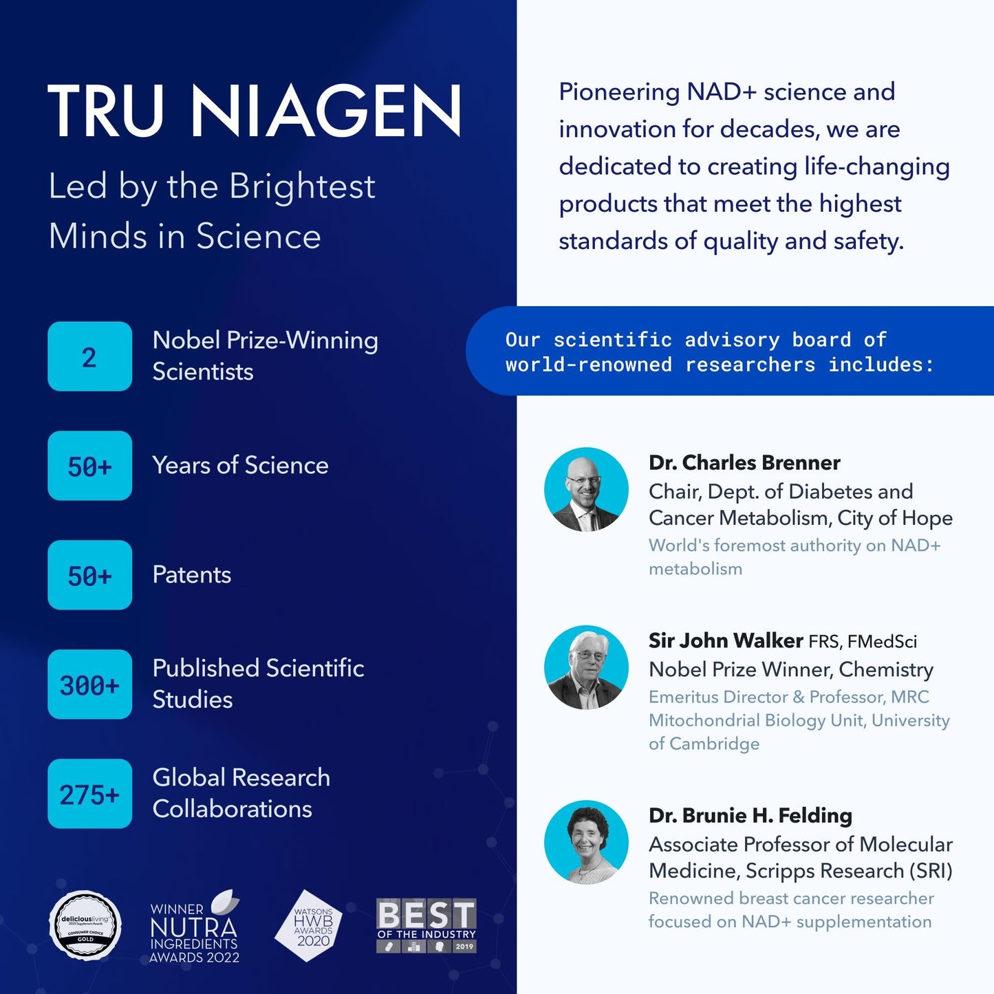 INFORMACIÓN NUTRICIONAL TRU NIAGEN NAD+ 300mg