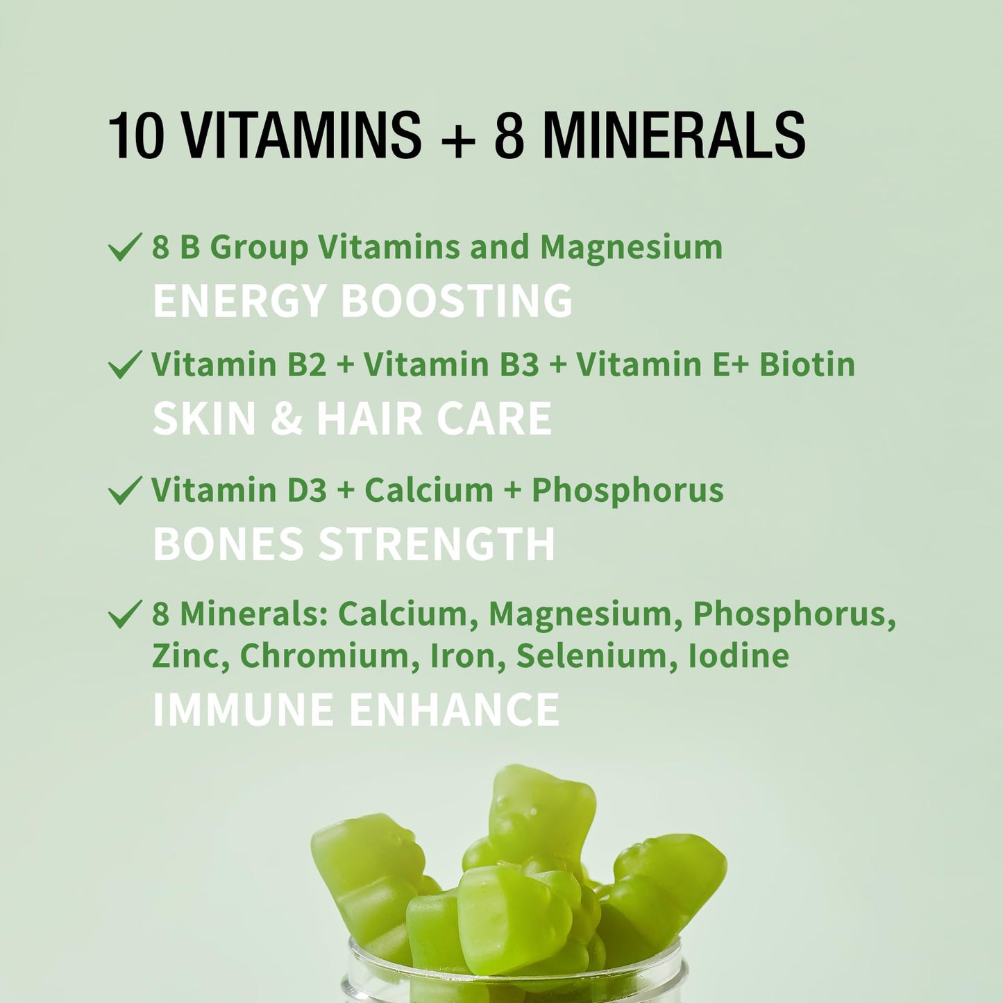 Información nutricional de Unichi gomitas multivitamínicas para mujeres