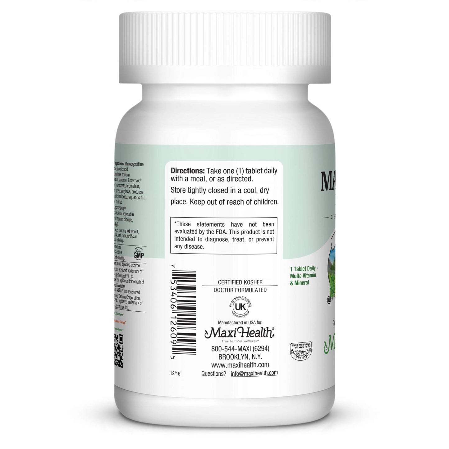Información complementaria de MaxiVite multivitamina