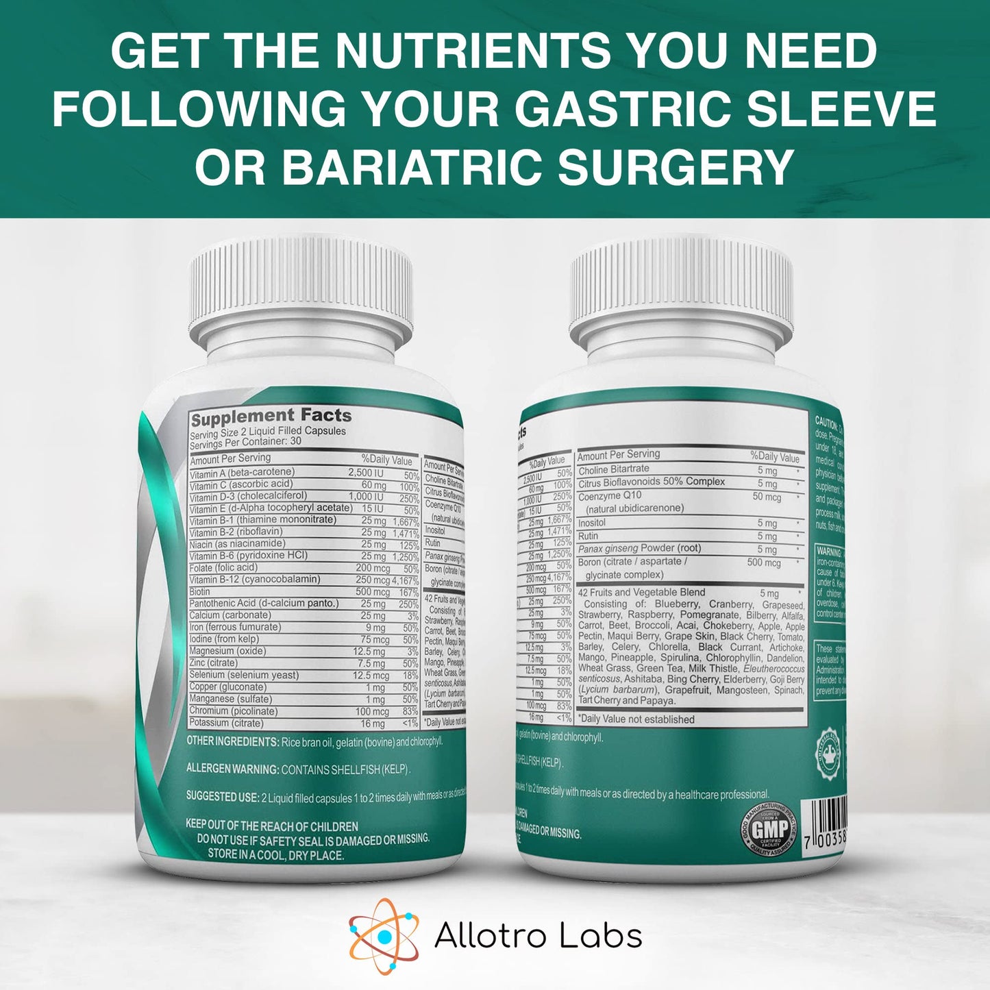 Información del suplemento Bariatric Liquid Force