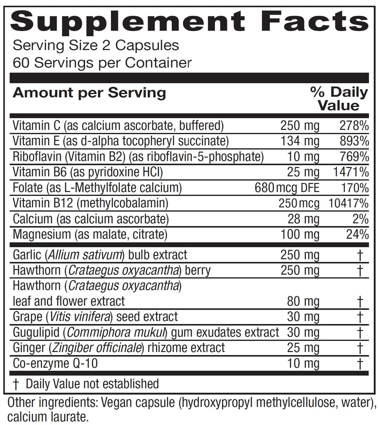 Información de suplemento de CardioBlend Vitanica