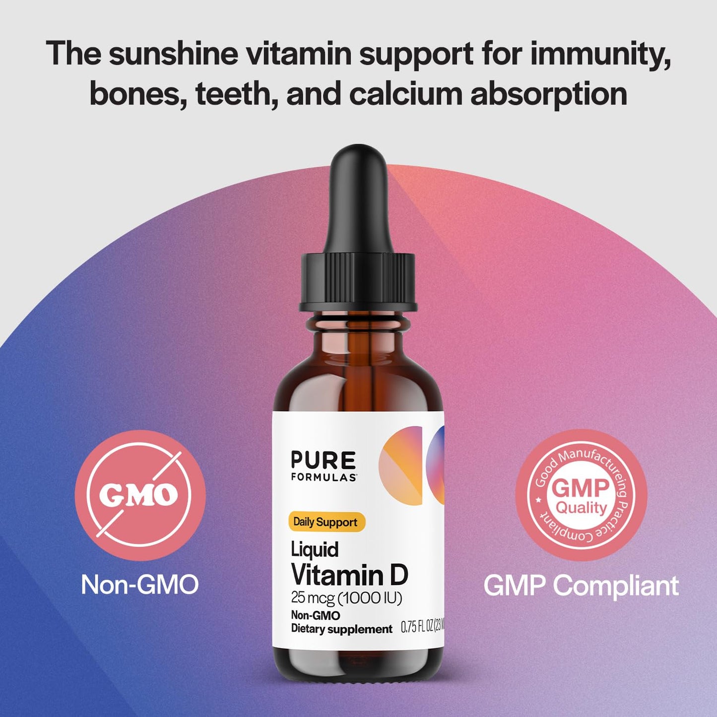 Información suplemento PureFormulas vitamina d3 líquido