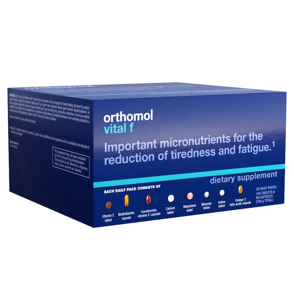 Información de suplementos de Orthomol Vital F