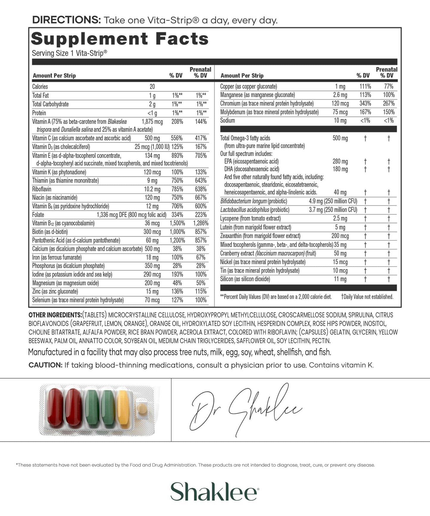 Información de suplementos Vitalizer Mujeres
