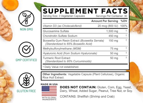Ingrediente Boswellia y cúrcuma en suplemento FarmHaven