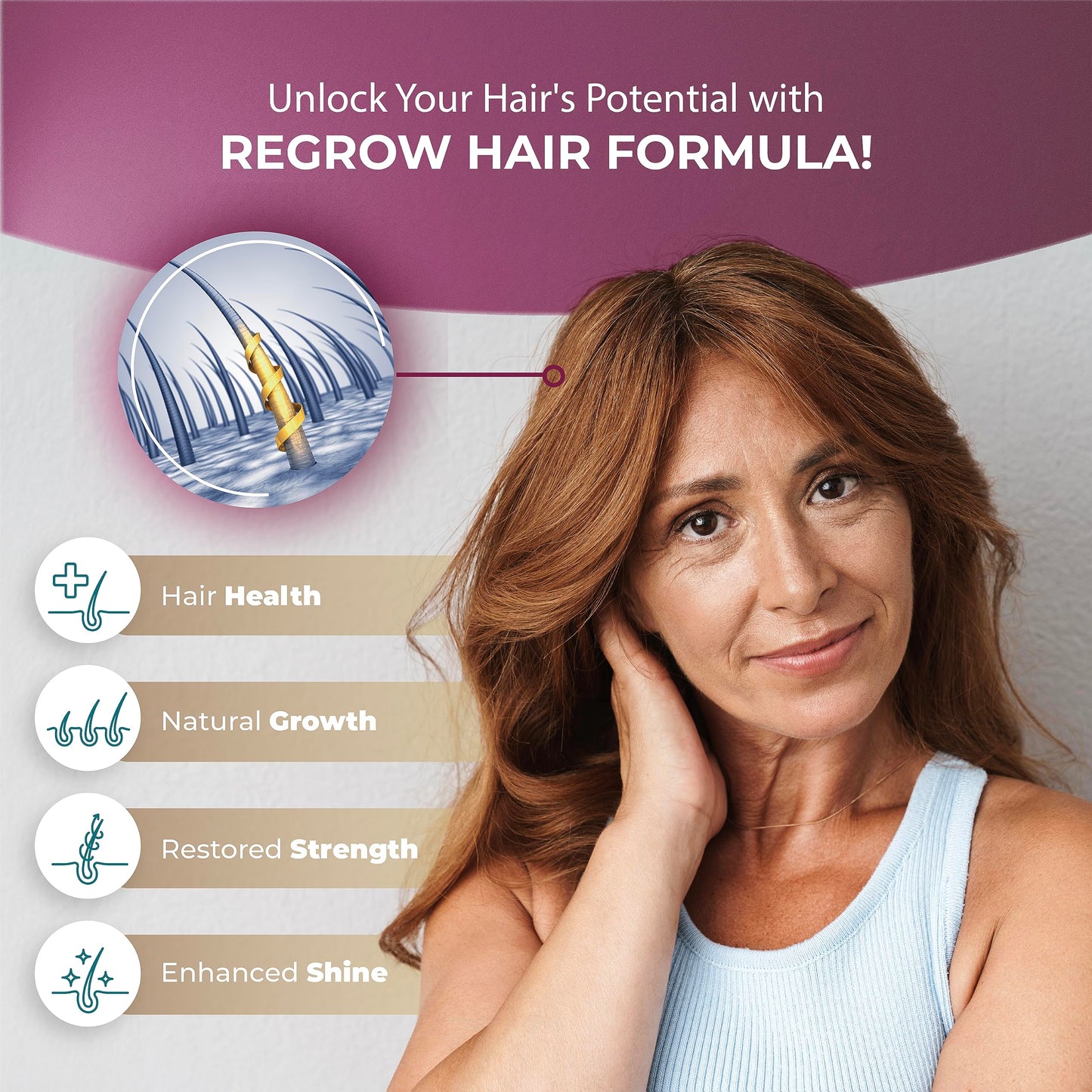 Ingredientes activos ReGROW biotina y saw palmetto