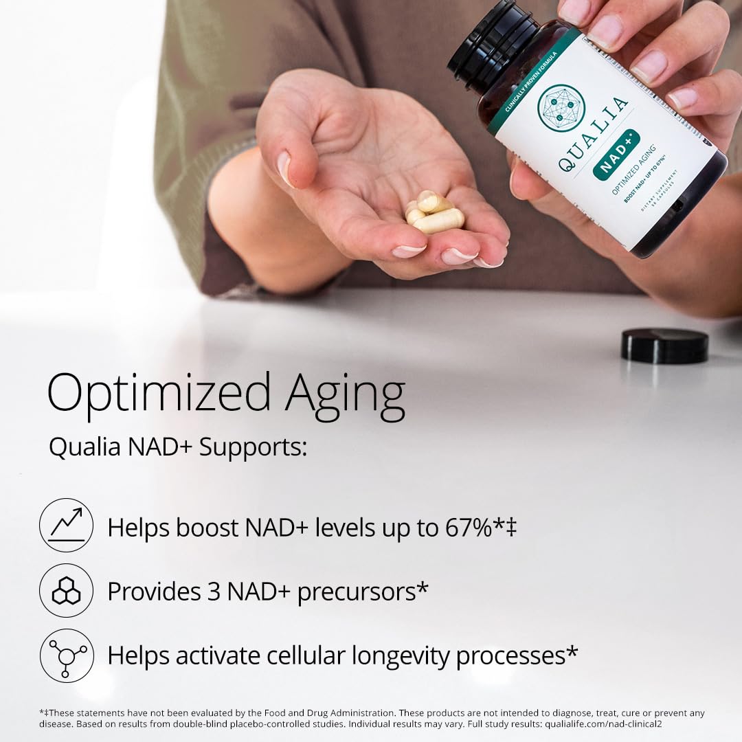 Ingredientes de alta calidad en suplemento Qualia NAD para NAD+