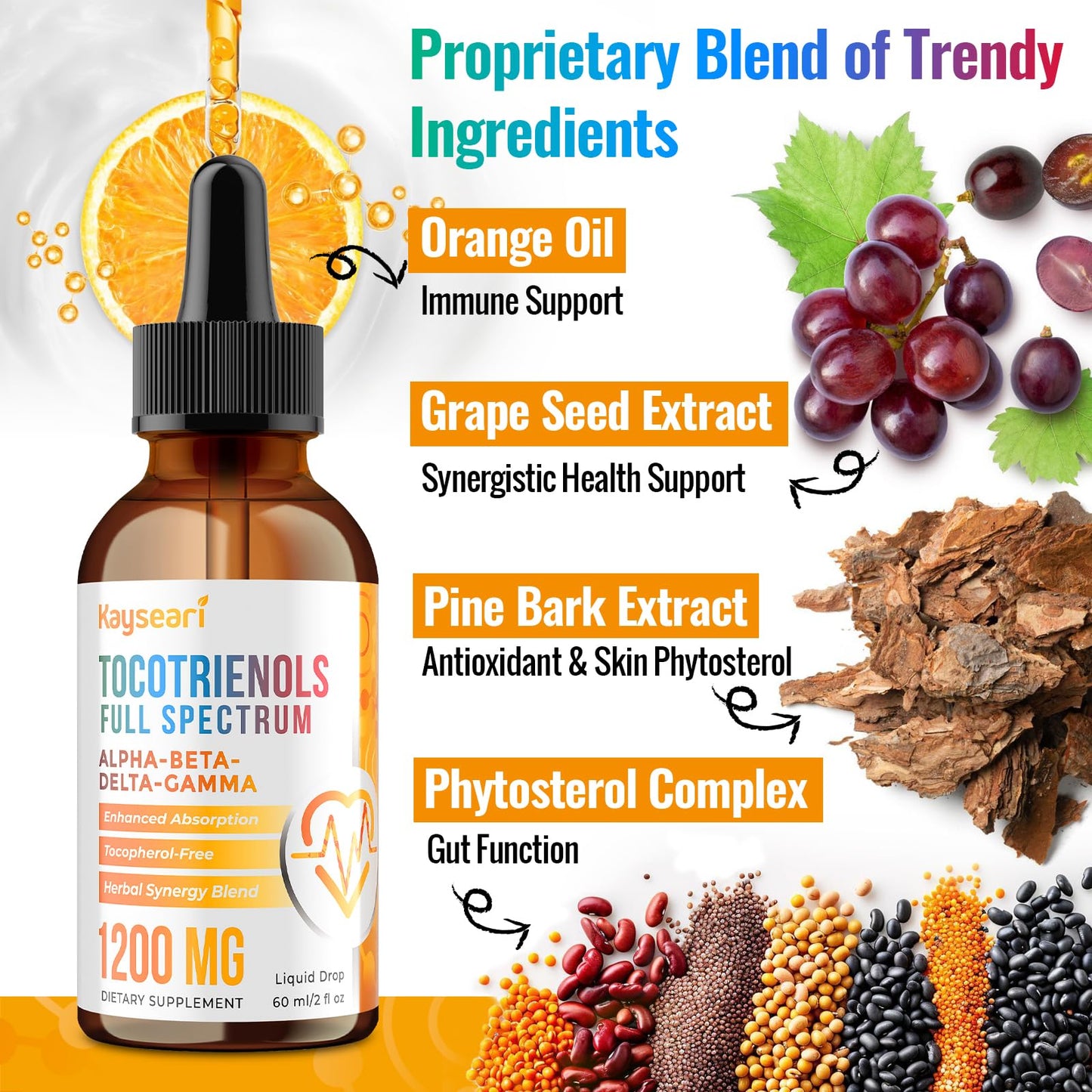 Ingredientes y beneficios vitamina e tocotrienoles Kayseari