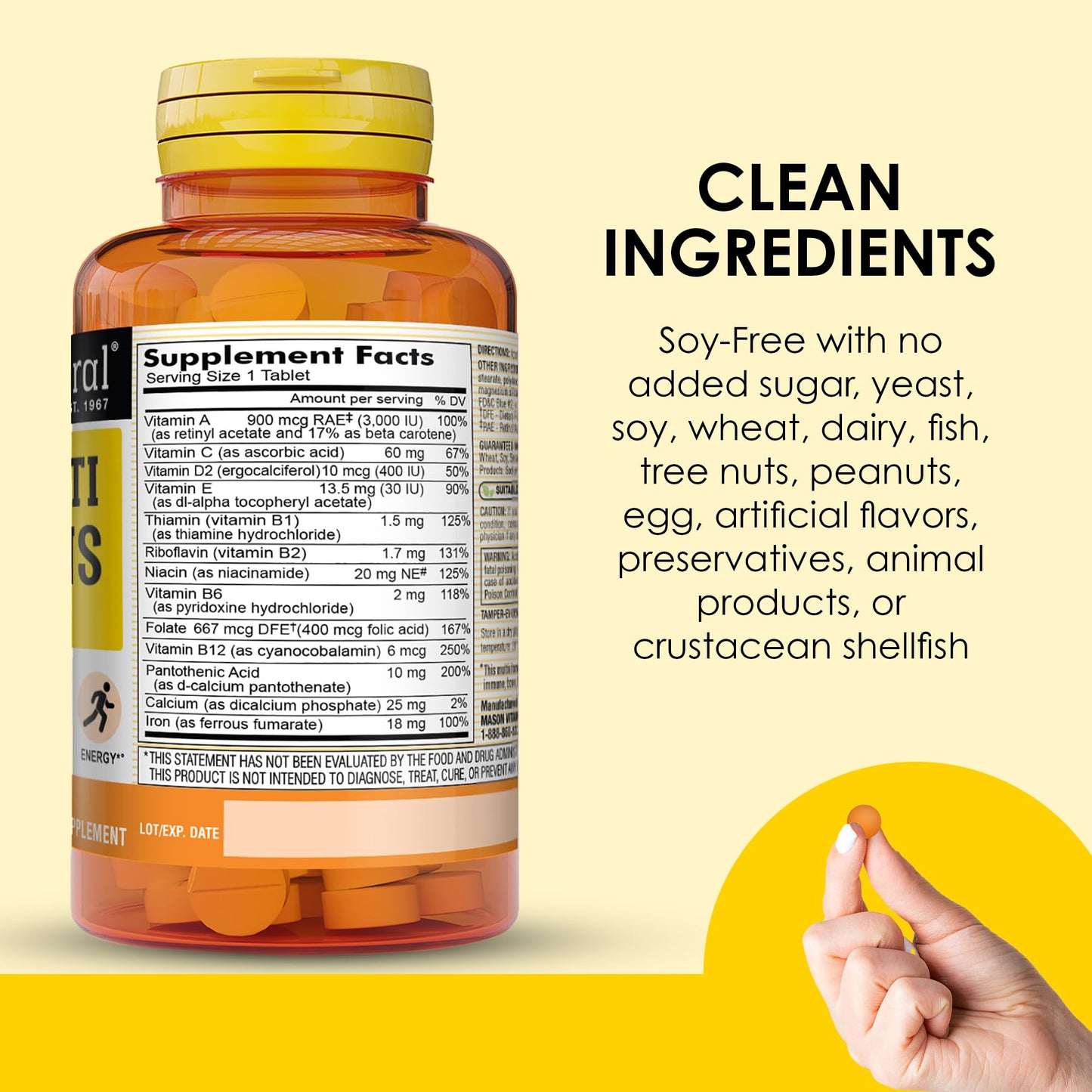 Ingredientes de calidad en vitaminas Mason Natural