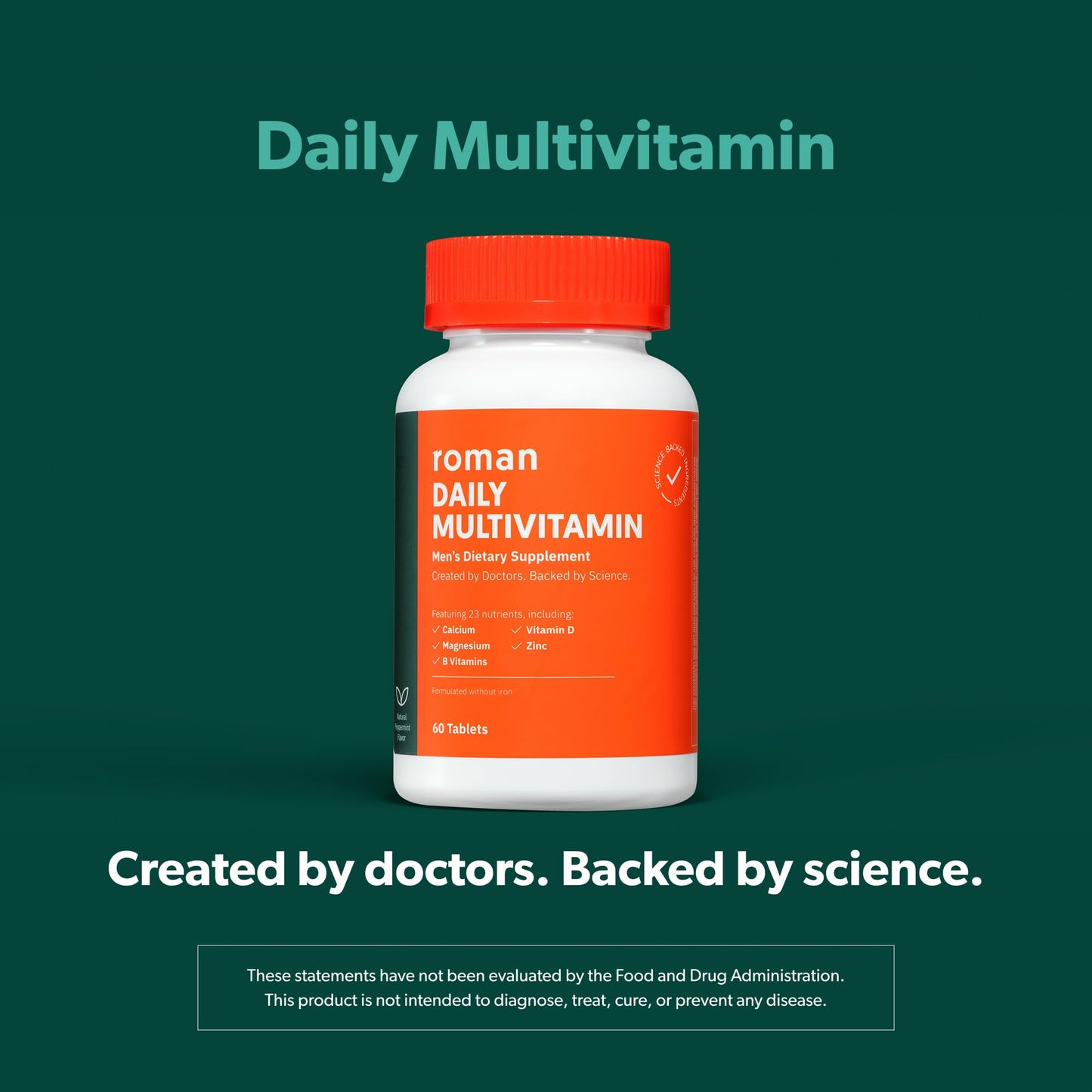 Ingredientes científicos del multivitamínico ROMAN, 60 tabletas.