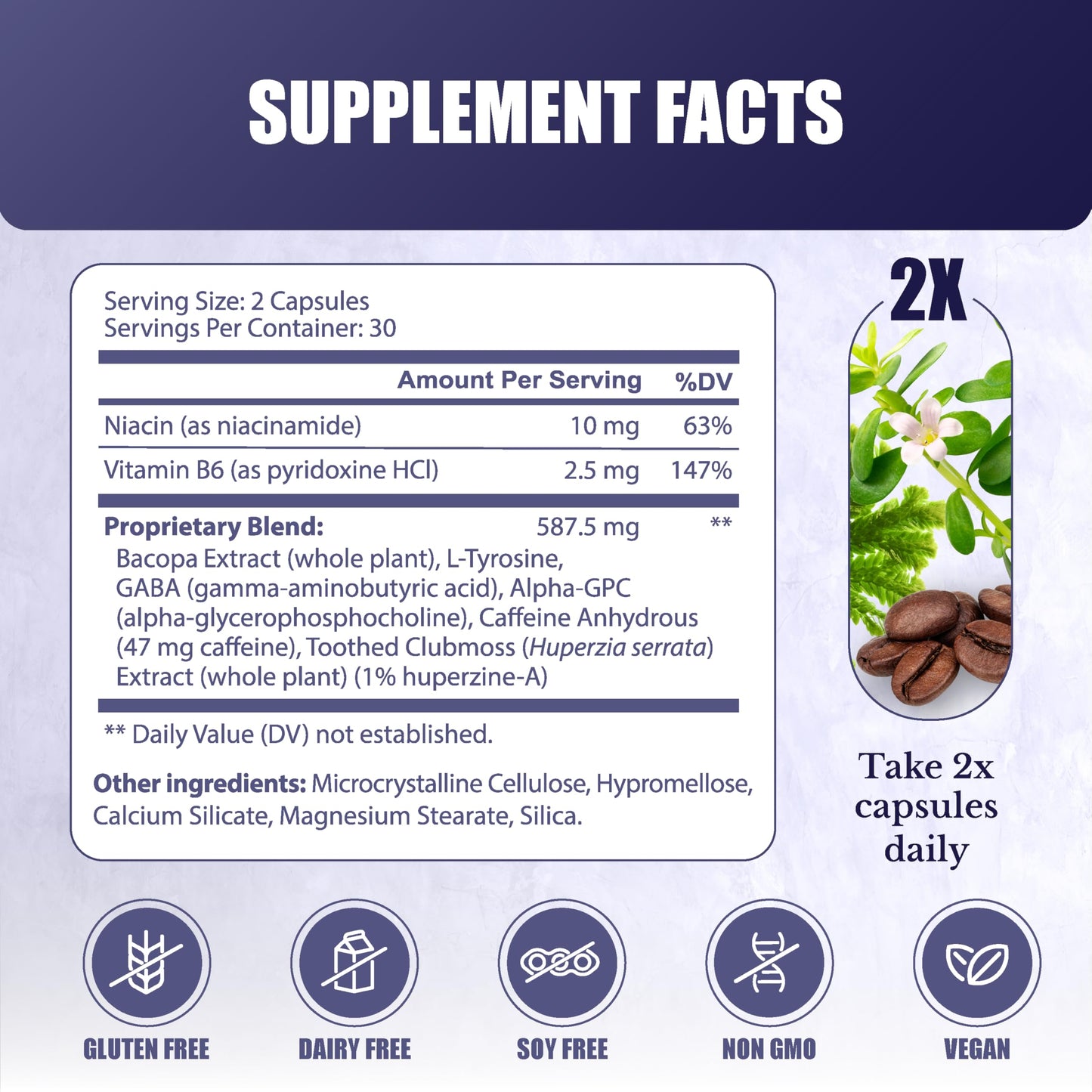 Ingredientes del suplemento Cognilux para la salud cerebral