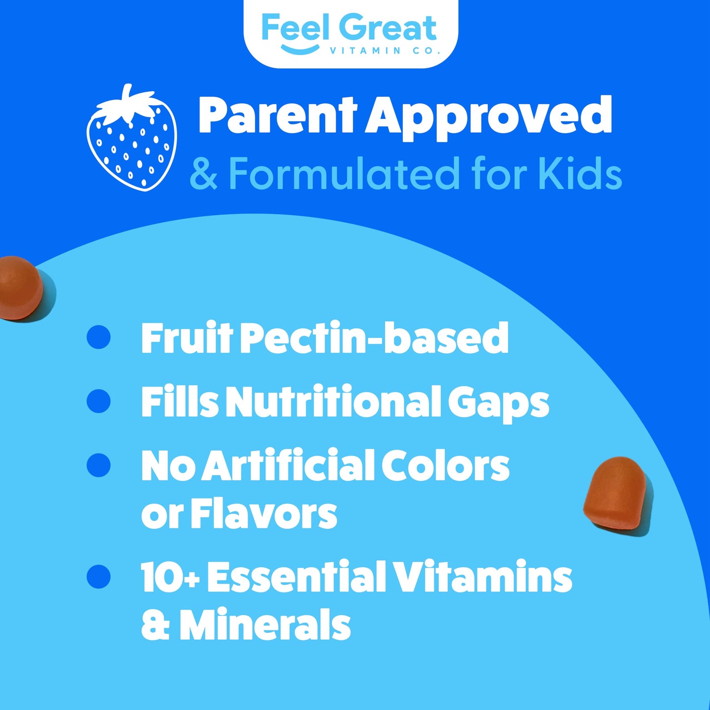 Lista de ingredientes en gomitas multivitamínicas